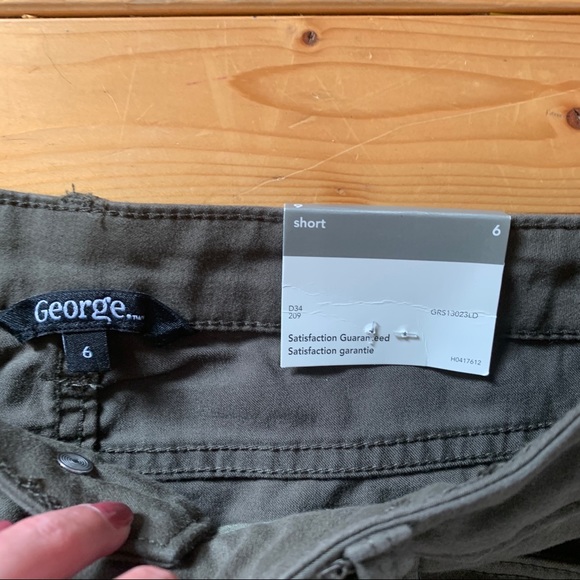 5/$20 Olive Green High Waisted Shorts - Picture 3 of 6